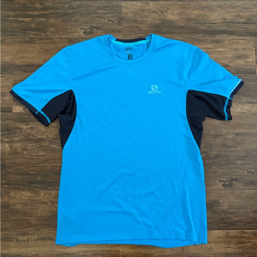 Salomon Teal and Navy Performance Shirt